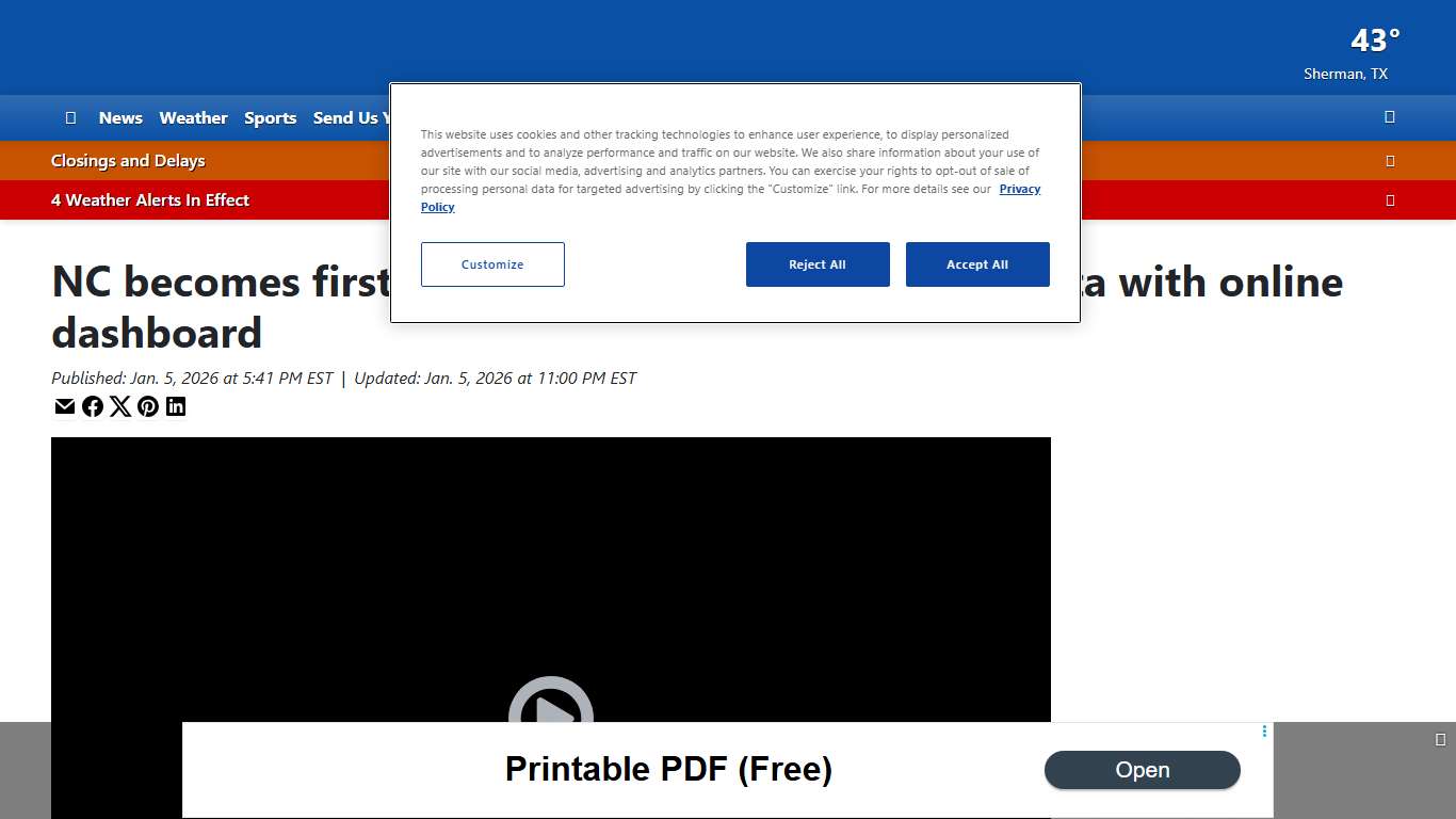 NC becomes first state to track prisoner reentry data with online dashboard